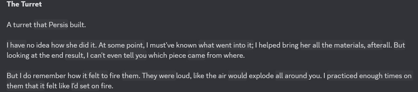 The item description shows when the player interacted with the relic and "remembered."