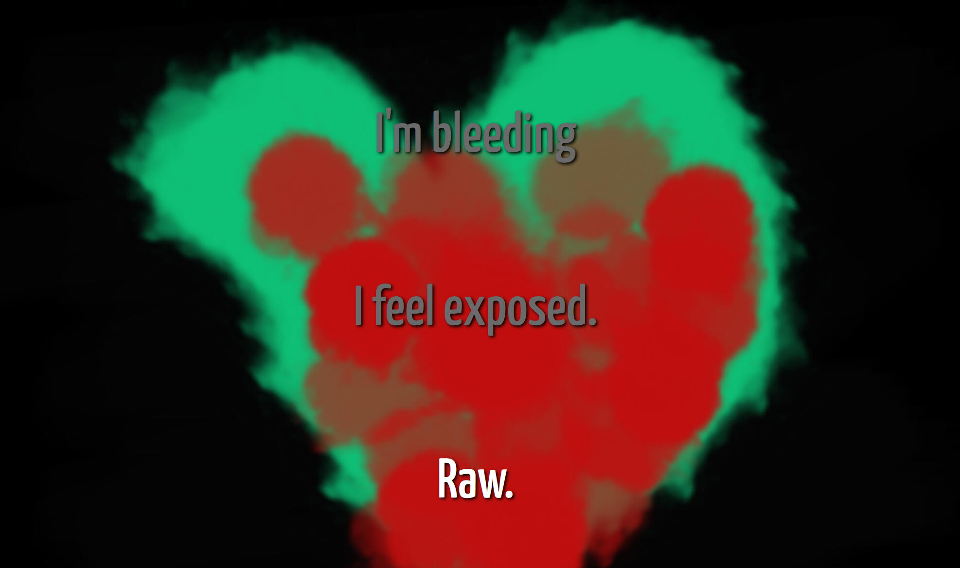 Something I wanted to focus on that's not presented often in narratives of healing is how sometimes when you get better, things will feel worse. Recovery and healing is a messy process, and I wanted the present version to experience that.